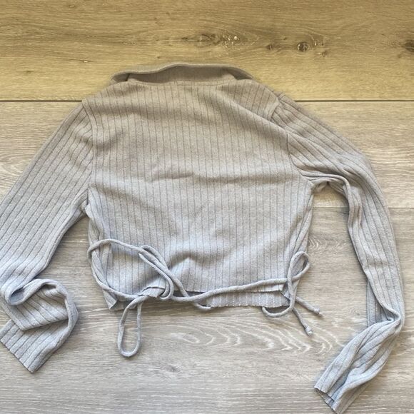 Lane 201 Weekend Living Wrap Top Grey S NWT in packaging - Picture 7 of 7